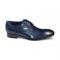 Duca Di Matiste "Arpino" Navy Blue Genuine Italian Calfskin Lace-Up Shoes.